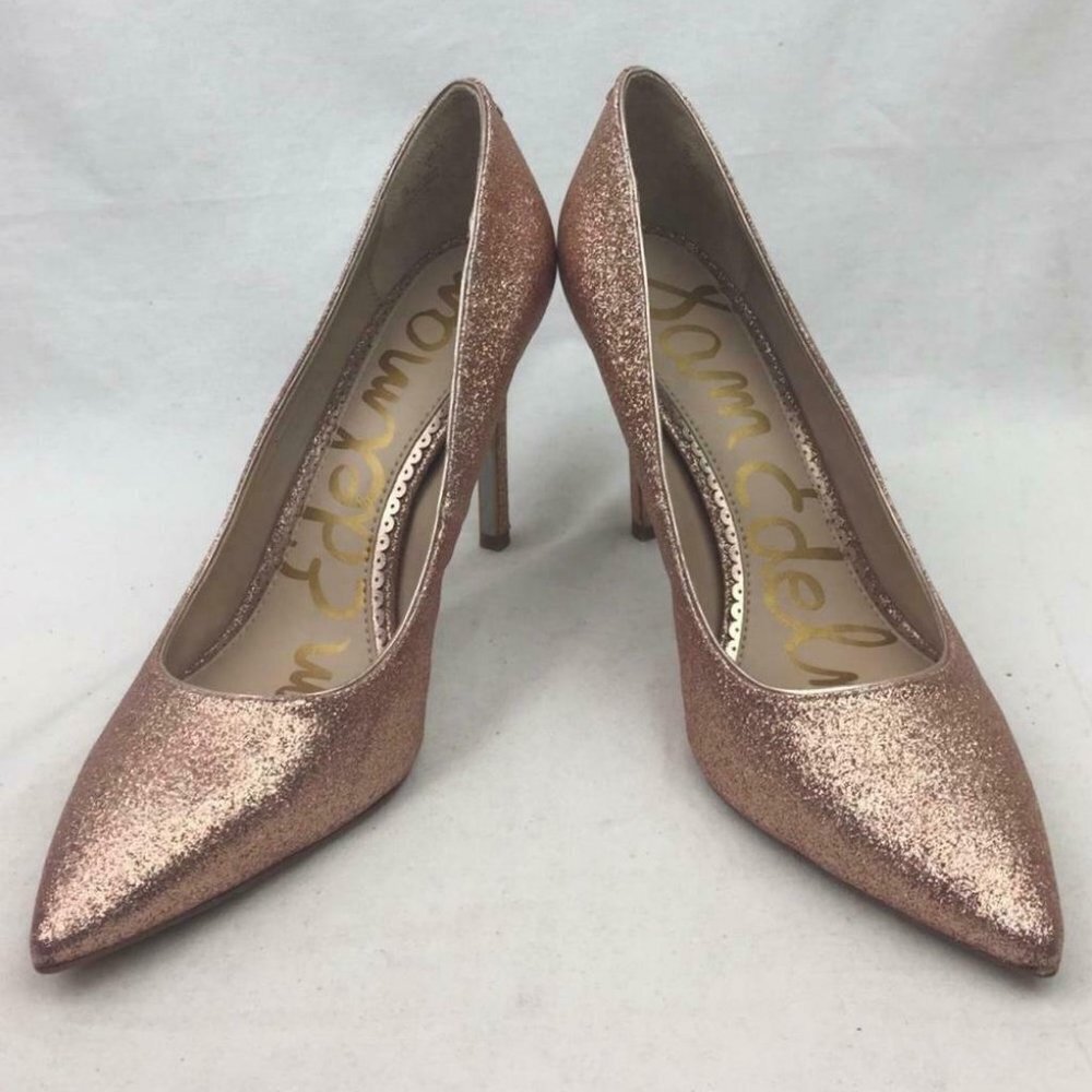 SAM EDELMAN Hazel glitter Pointy Toe Pump 7